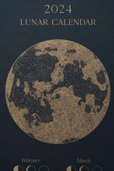 Lunar Calendar 2024 - Gold Risograph A3 Art Print