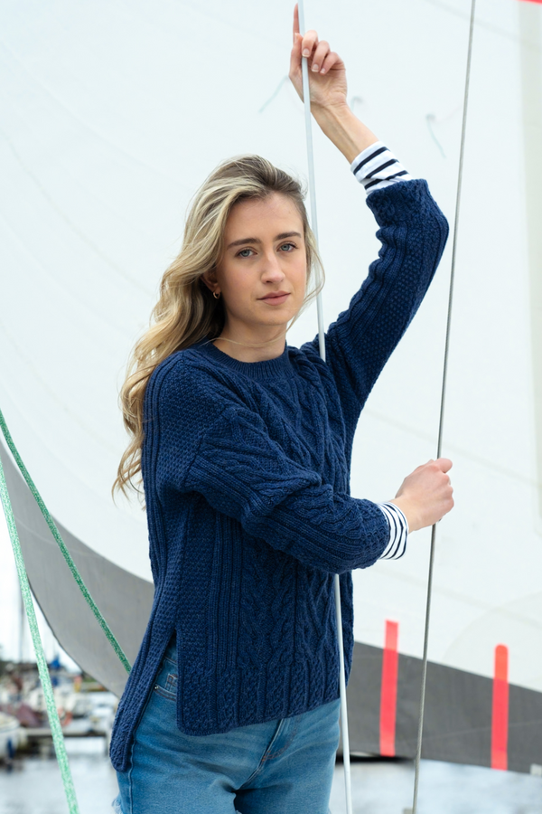 The Box Sweater in Navy