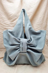 August Night Large Bow Tote in Linen